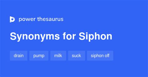 siphon thesaurus.